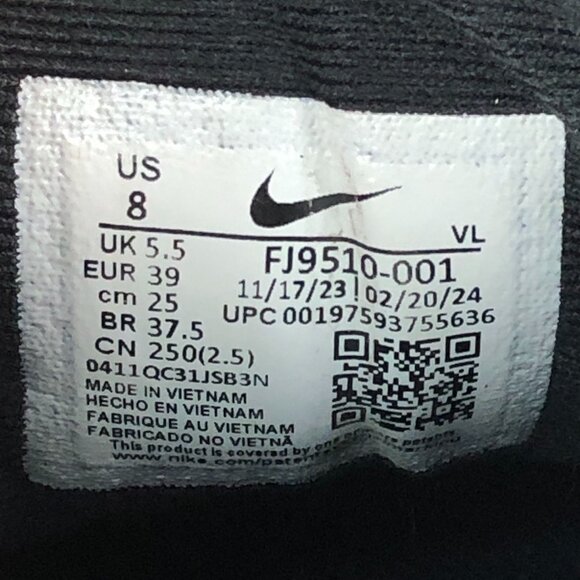 Nike Women's Size 8 Winflo 11 Black Mesh Lace-Up Road Running Shoes FJ9510-001 - Picture 14 of 14